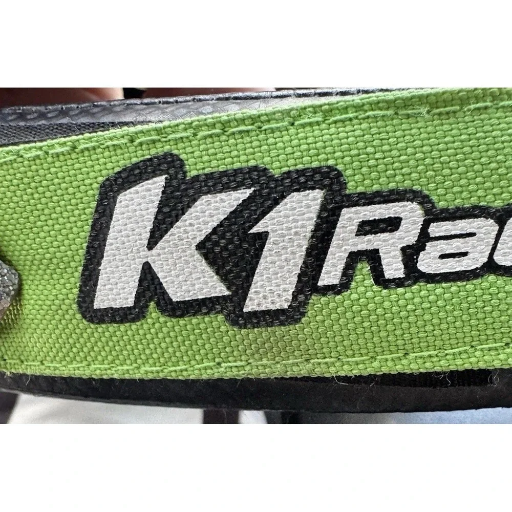 K1 RaceGear 15-NEC-CAV-A Nylon Karting Neck Collar, Green/Carbon, Adult Size